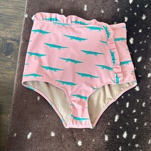 Kortni Jeane Pink Alligator Swim Bottoms